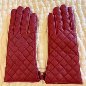 New Red Leather Gloves